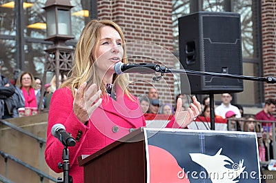 Women`s March Ann Arbor 2017 Editorial Stock Photo